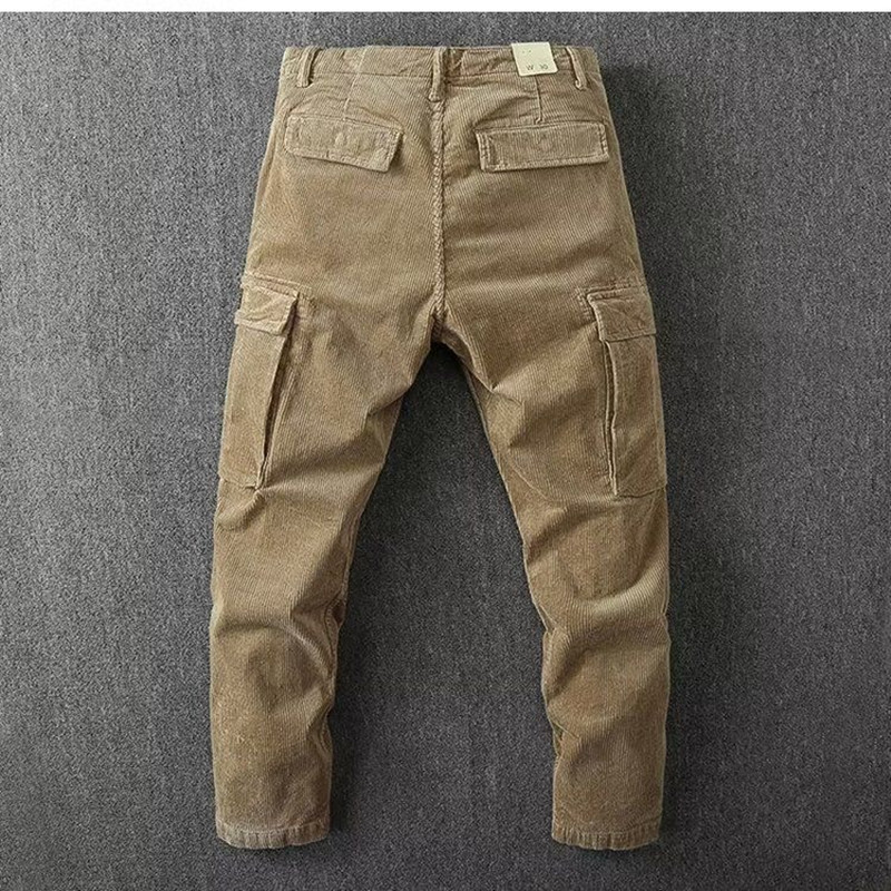 Corduroy Pant Warm - İlkbahar ve Sonbahar Yeni Moda Düz