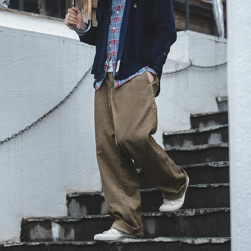 Corduroy Pant Warm - Maden amerikan eski pantolon erkek sonbahar