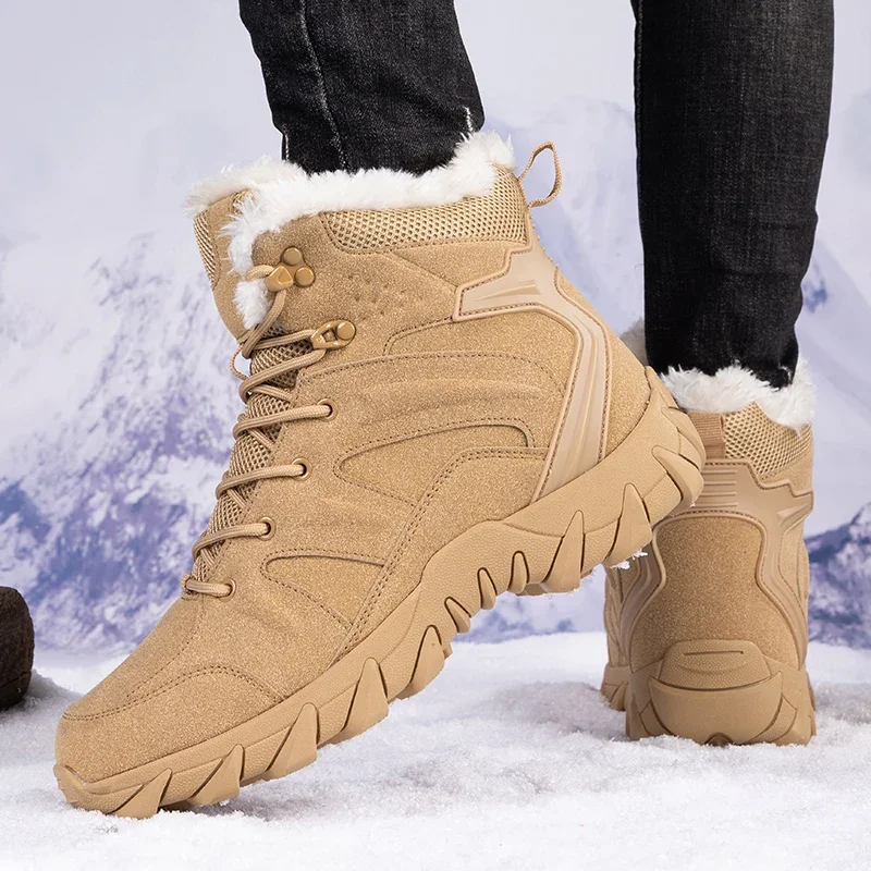 Waterproof Winter Boot - Erkekler kış taktik bot bağcıklı askeri