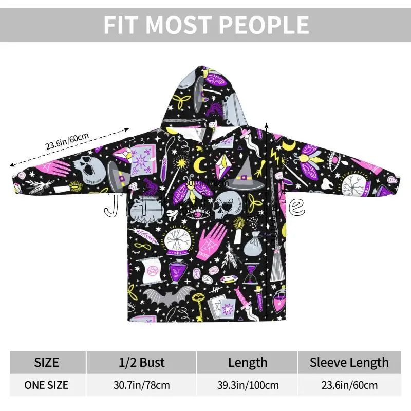 Sihirli Witchy Goth Büyük Boy  - Sherpa Hoodie Fleece incelemesi ve fiyatı
