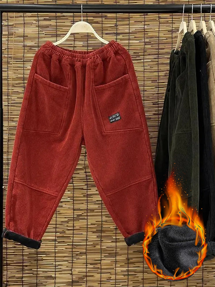 Rahat artı kadife bayan Harem  - Corduroy Pant Warm incelemesi ve fiyatı